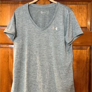LG Gray V-Neck T-Shirt HeatGear